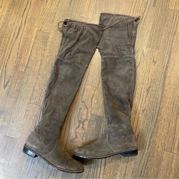 Stuart Weitzman Lowland Stretch Suede Over-the-Knee Boots Women’s 8 - Picture 2 of 11